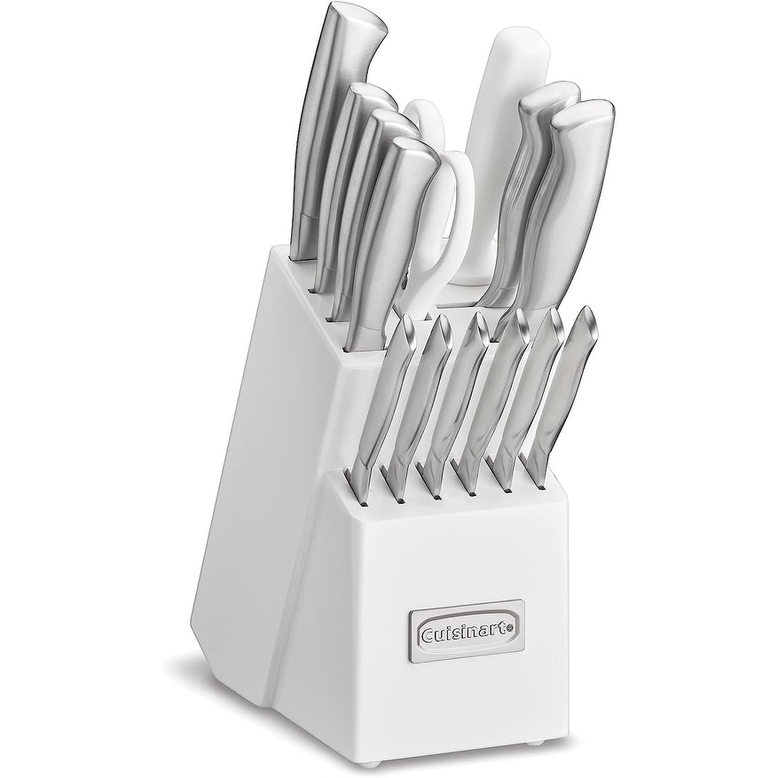 Cuisinart C77SSW-12PG Color Pro Collection 12 Piece Knife Block Set, White  with Grey Block - Yahoo Shopping
