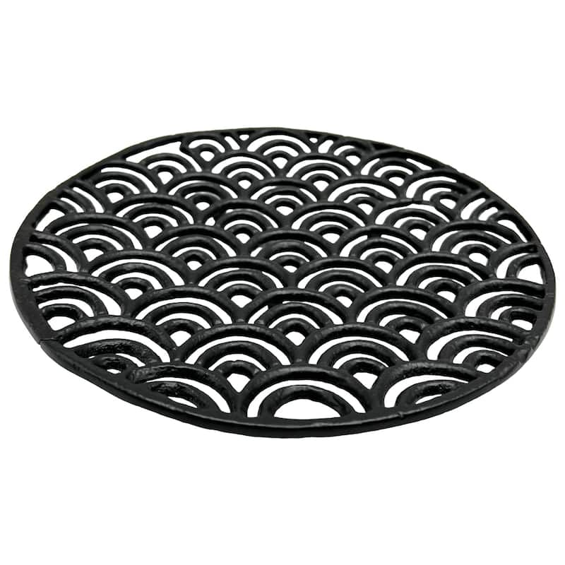 Decorative Handmade Aluminum Round Platter Bowl in Black