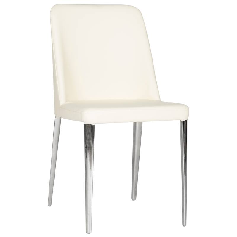 SAFAVIEH Haruko Mid Century Dining White Dining Chair (Set of 2) - 22.5" x 17.8" x 34.8" - 23Wx18Dx35H