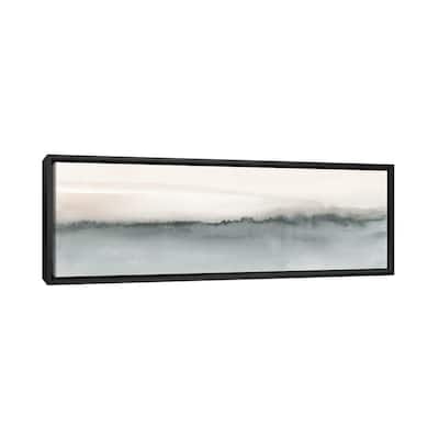 "Watercolor Landscape XIV - Soft Coral And Gray - Panoramic" by Nouveau Prints Framed