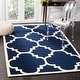 preview thumbnail 6 of 112, SAFAVIEH Handmade Chatham Vicie Modern Wool Rug 4' x 6' - Dark Blue/Ivory - Rectangle