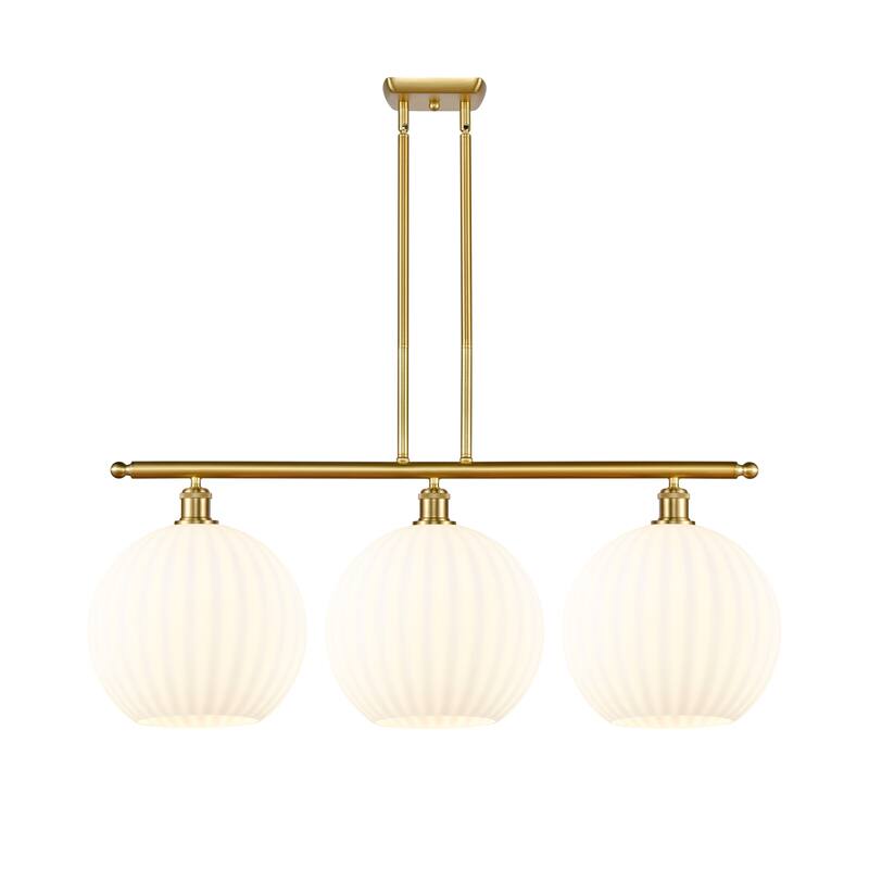 Innovations Lighting 516-3I-14-39-White Venetian-Indoor Pendant White - Satin Gold / White Venetian