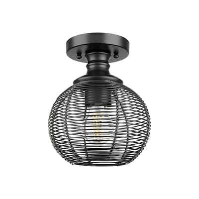 Golden Lighting 6802-SF Calypso 8" Wide Semi-flush Globe Ceiling
