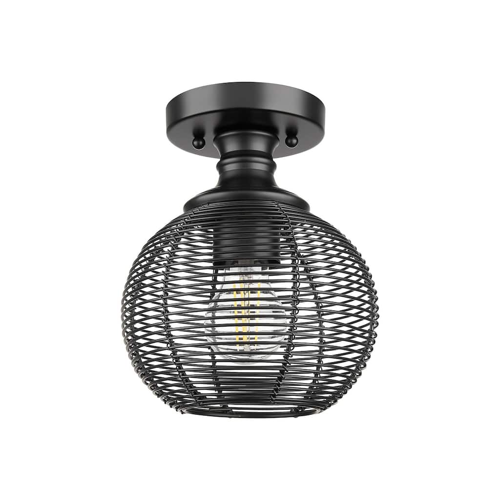 Golden Lighting 6802-SF Calypso 8" Wide Semi-flush Globe Ceiling