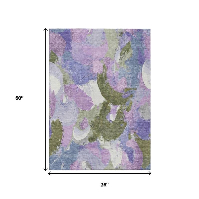 HomeRoots Abstract Transitional Rectangle Outdoor Rug