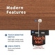 preview thumbnail 8 of 12, Furniture of America Forma Mid-Century Modern Walnut Solid Wood Nightstand With LED Light and USB Ports (Set of 2)
