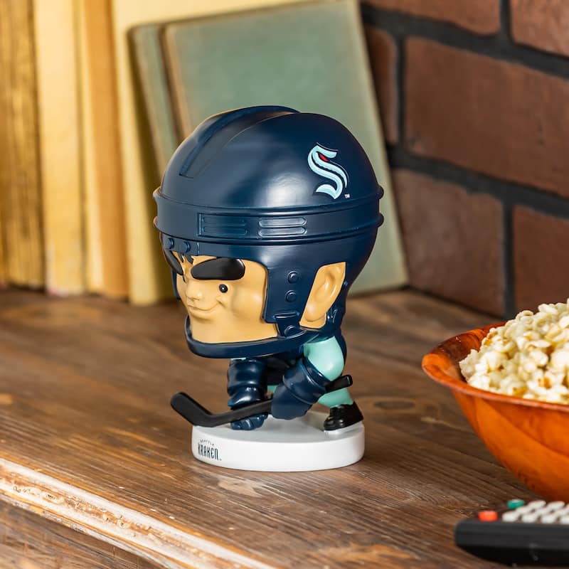NHL Team Lil Big Head Resin Indoor/Outdoor Garden Desk Statue - Seattle Kraken