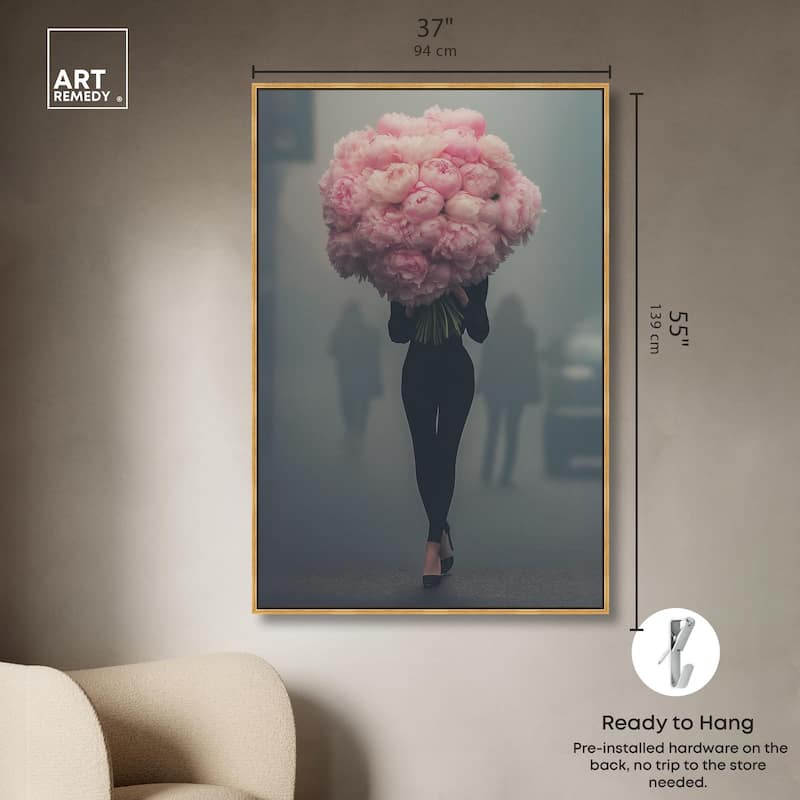 Peony Bouquet Canvas by Art Remedy