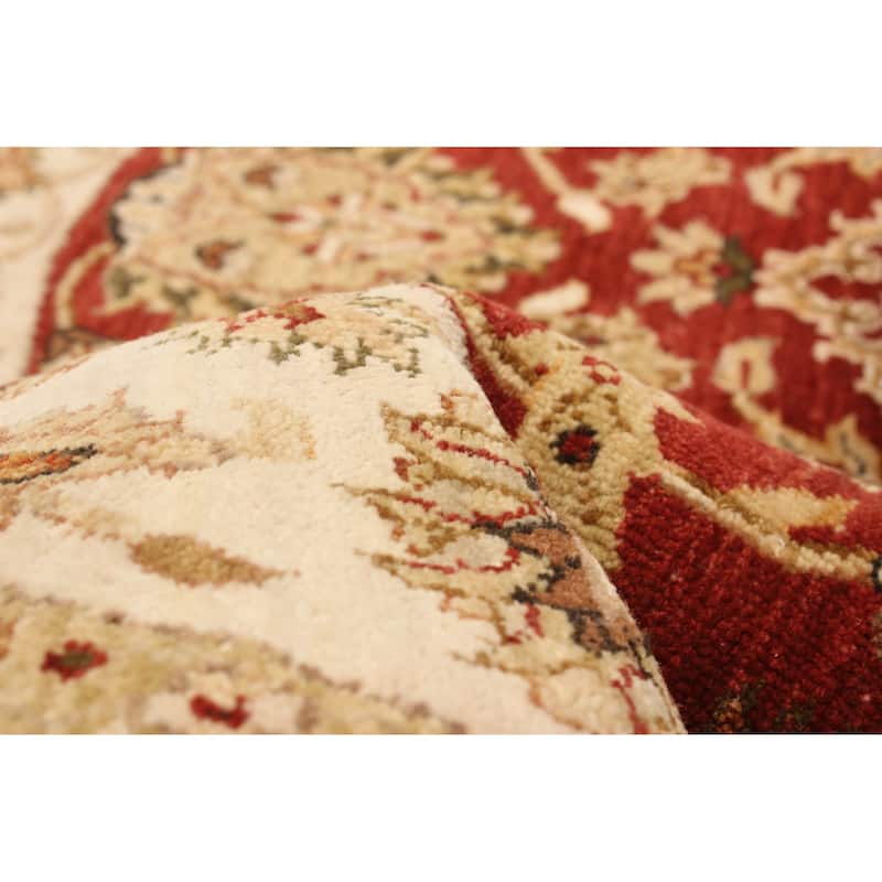 ECARPETGALLERY Hand-knotted Jamshidpour Red Wool Rug - 4'1 x 4'0