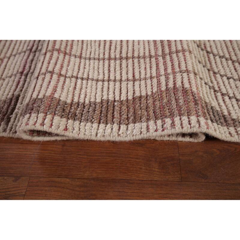 Earth Tone Moroccan Oriental Large Area Rug Handmade Wool Carpet - 9'7"x 13'9"