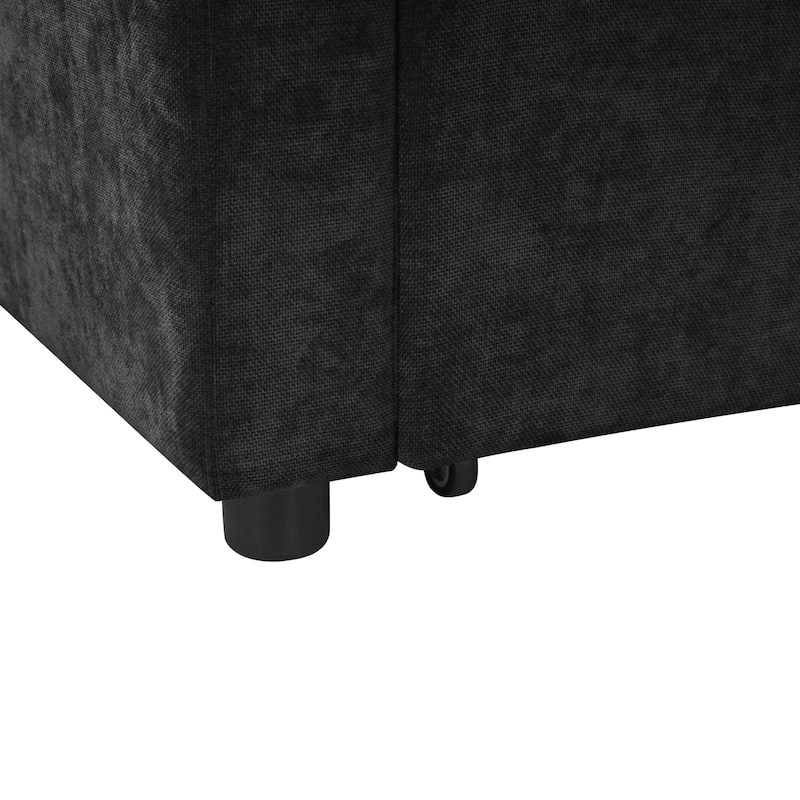 Roomfitters L-Shaped Sectional Sofa Bed with Sleeper and Hidden Storage Compartment for Living Room