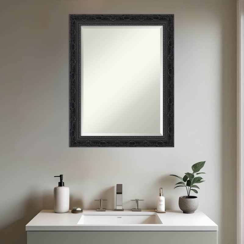 Filigree Beveled Framed Bathroom Vanity Wall Mirror
