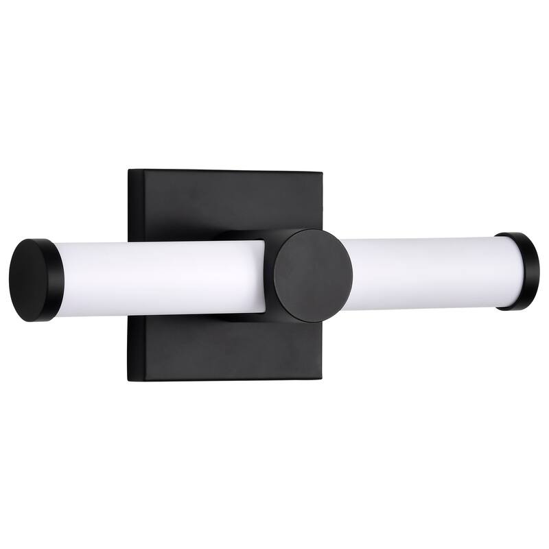 Bowman 12 Inch LED Vanity Matte Black Acrylic Lens