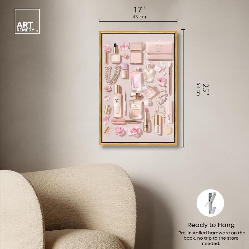 Light Make Up Accessories Canvas by Art Remedy
