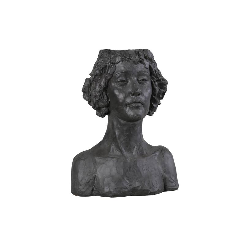 Graceful Muse Classic Lady Head Plant Stand Statue