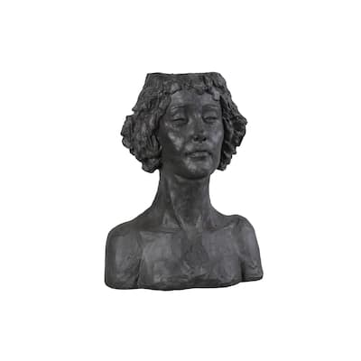 Graceful Muse Classic Lady Head Plant Stand Statue