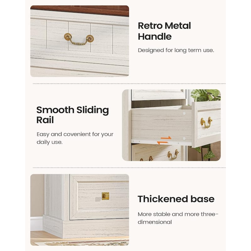 Farmhouse Drawers Dresser for Bedroom Wood Rustic Chest of Drawers