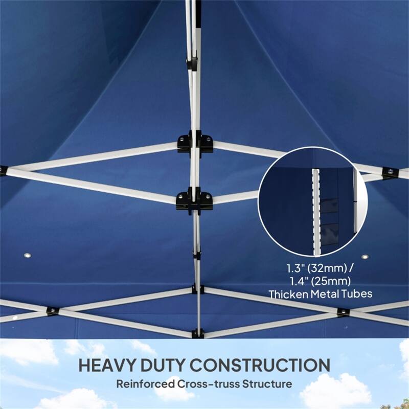 Premium Foldable Gazebo for Outdoor Events with UPF50 Sun Protection Adjustable Height and Portable Wheeled Bag