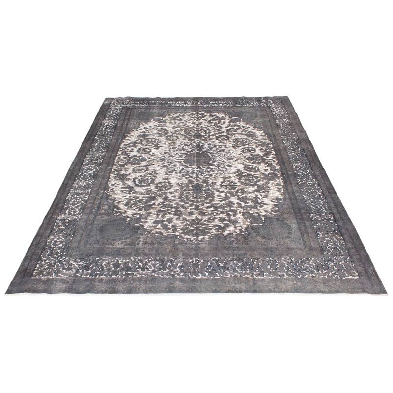 ECARPETGALLERY Hand-knotted Color Transition Grey Wool Rug - 8'11 x 11'9