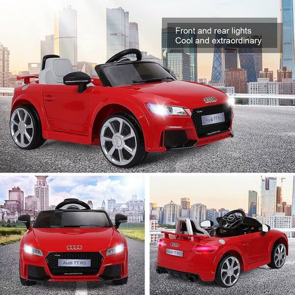 Shop Costway Red 12v Audi Tt Rs Electric Kids Ride On Car Licensed