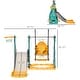 preview thumbnail 3 of 7, Qaba Extra Safe Baby Slide and Swing Set for Toddlers with Basketball Hoop, 3-in-1 Toddler Playset