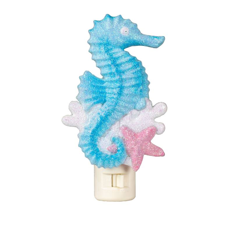 Novelty Lights LED Seahorse Starfish Spring Summer Night Light with Swivel Plug