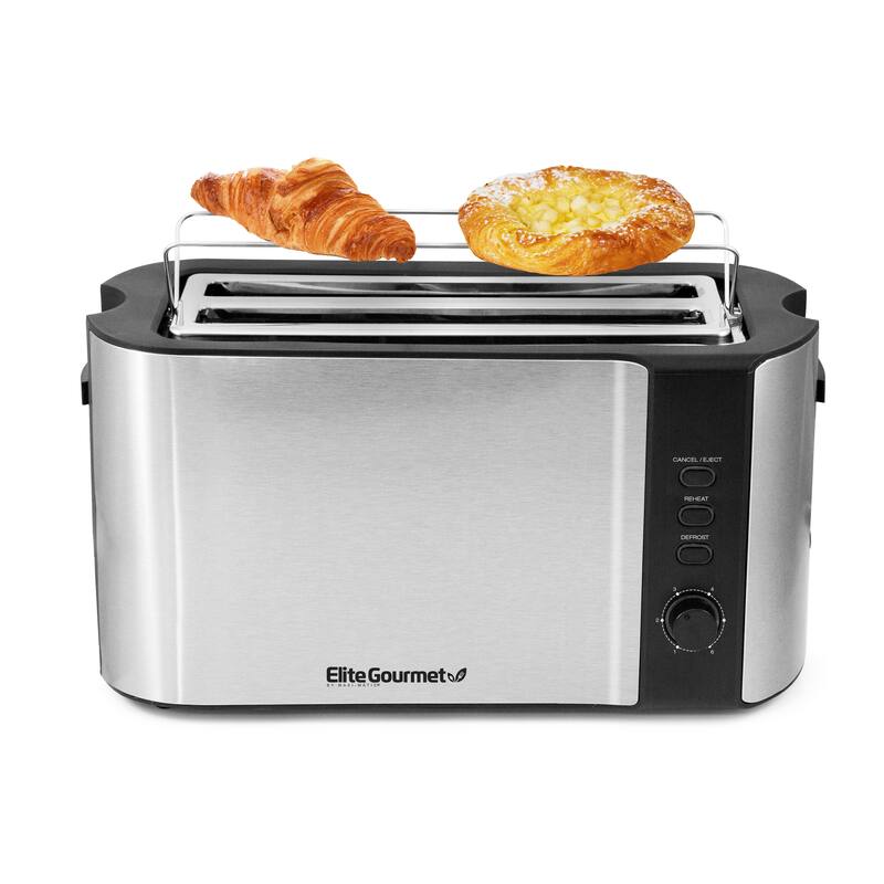 Elite Platinum Stainless Steel 4 Slice Long Slot Toaster