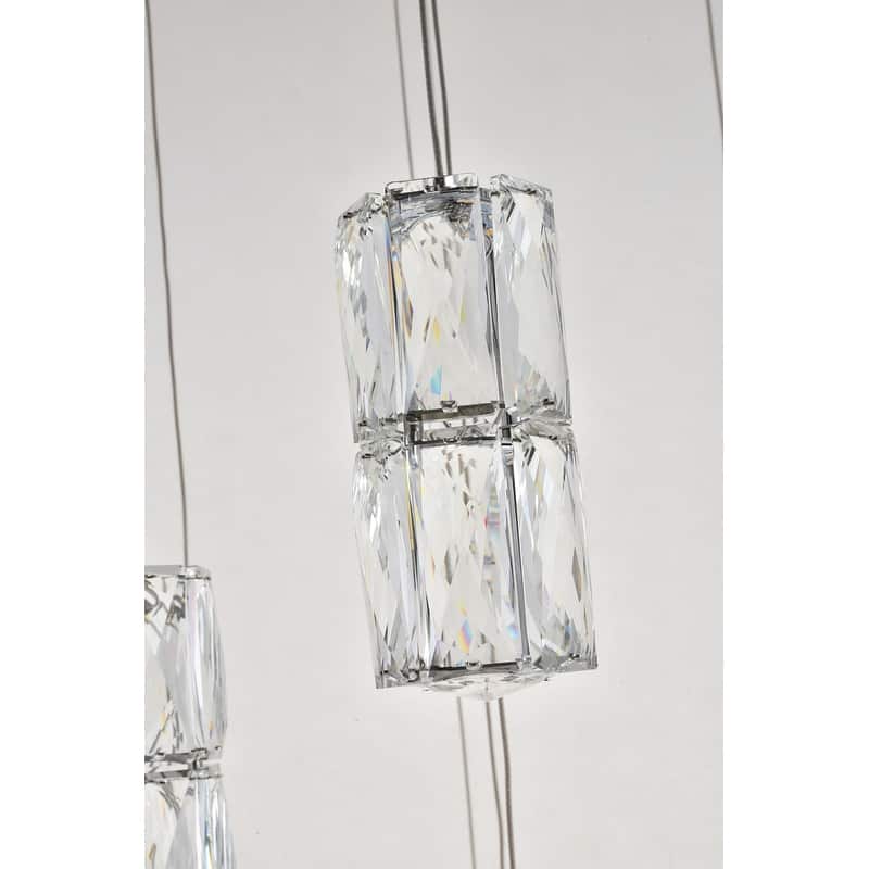 Silver Orchid Dove LED light Chrome Pendant - 28"W X 9.2"H