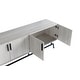 preview thumbnail 4 of 13, Adela Modern 60-inch Metal Base 4-Door Cabinet TV Stand