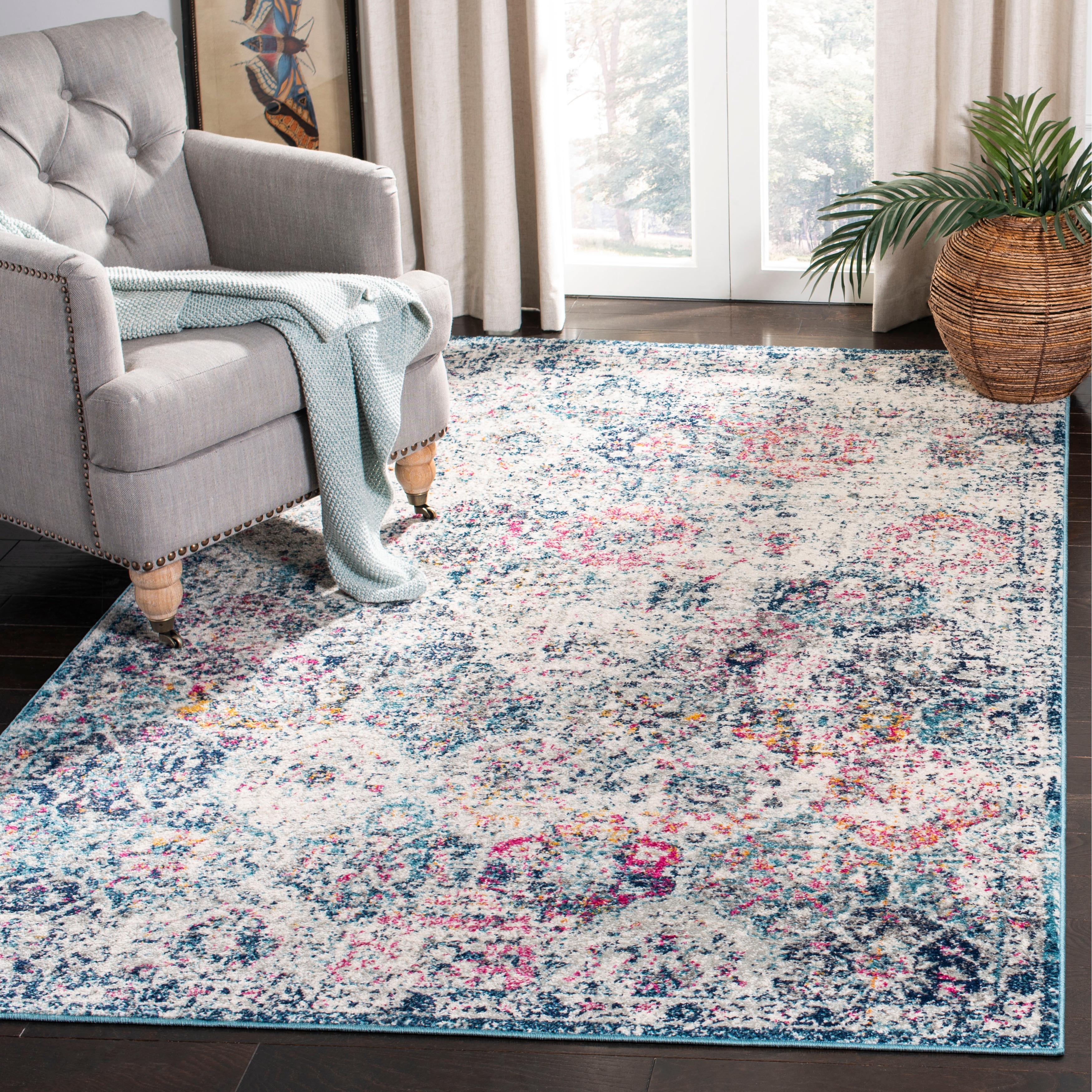 SAFAVIEH Madison Avery Boho Chic Distressed Area Rug
