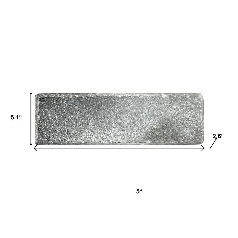 HomeRoots Set of Six Gray Stone Drawer Pull Knobs - 5.00 in. x 5.10 in. x 2.60 in.