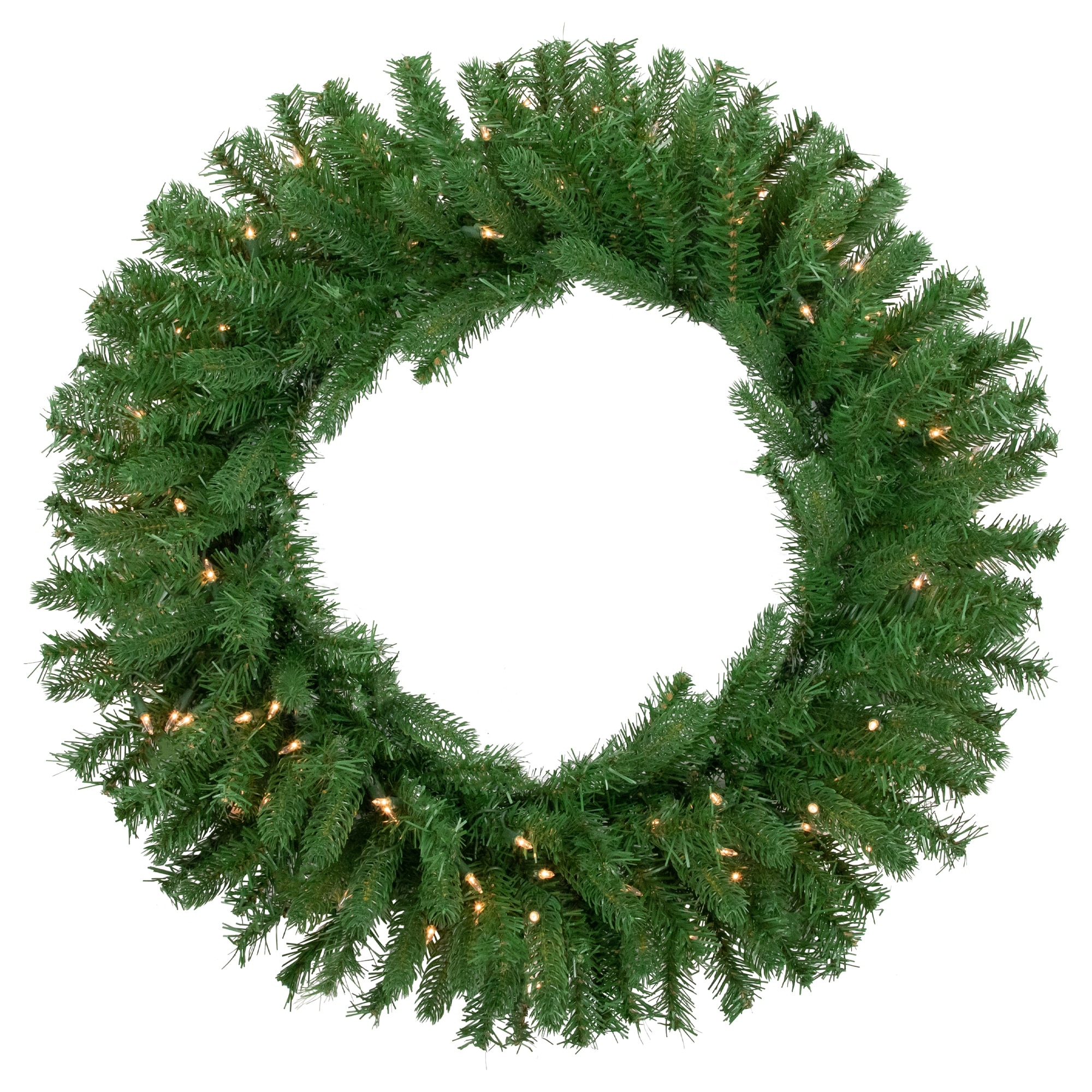 Pre-Lit Sierra Noble Fir Artificial Christmas Wreath 30-Inch Clear Lights - 30"
