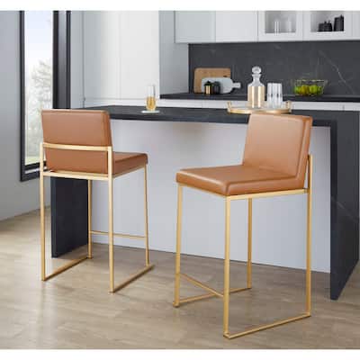 Silver Orchid Forrest High Back Counter Stool - Set of 2