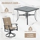 preview thumbnail 4 of 92, Versatile Outdoor Dining Sets w Swivel/Folding Chairs & Steel Slat Table and HDPE Dining Table Set for Gardens, Patios