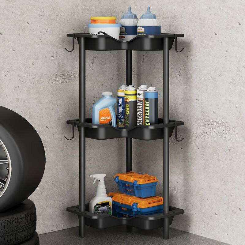 Corner Shelf Stand - 13.6"D x 10"W x27.7"H