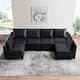 Option 6 Piece Modular Sectional, Black