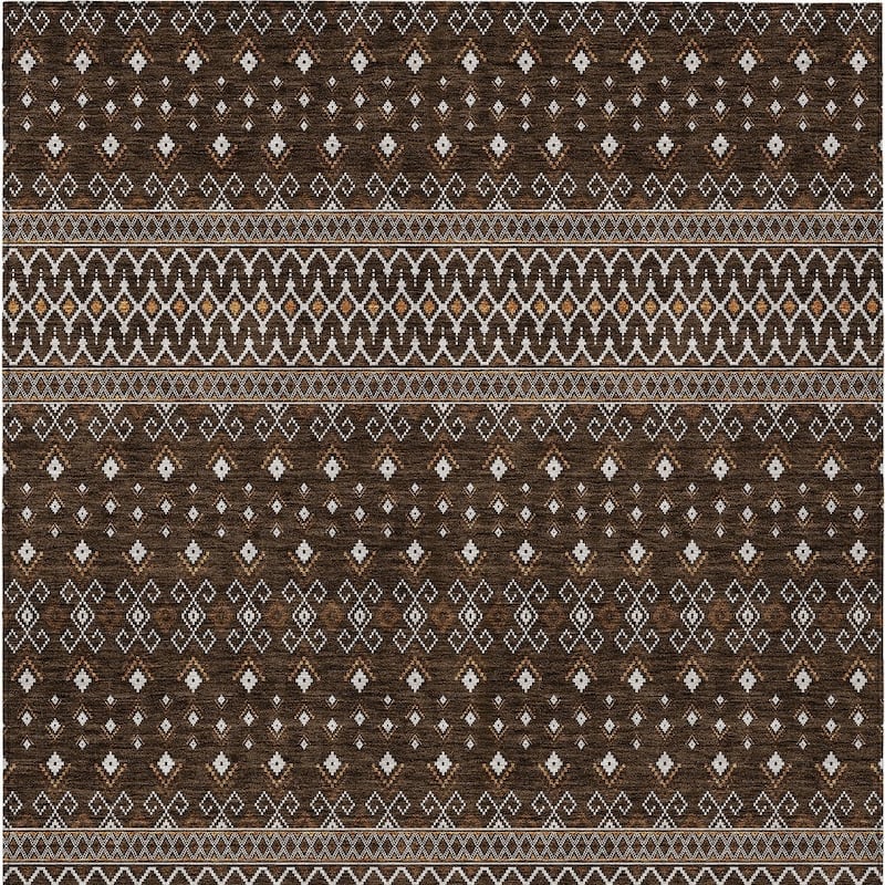HomeRoots Tribal Transitional Rectangle Outdoor Rug
