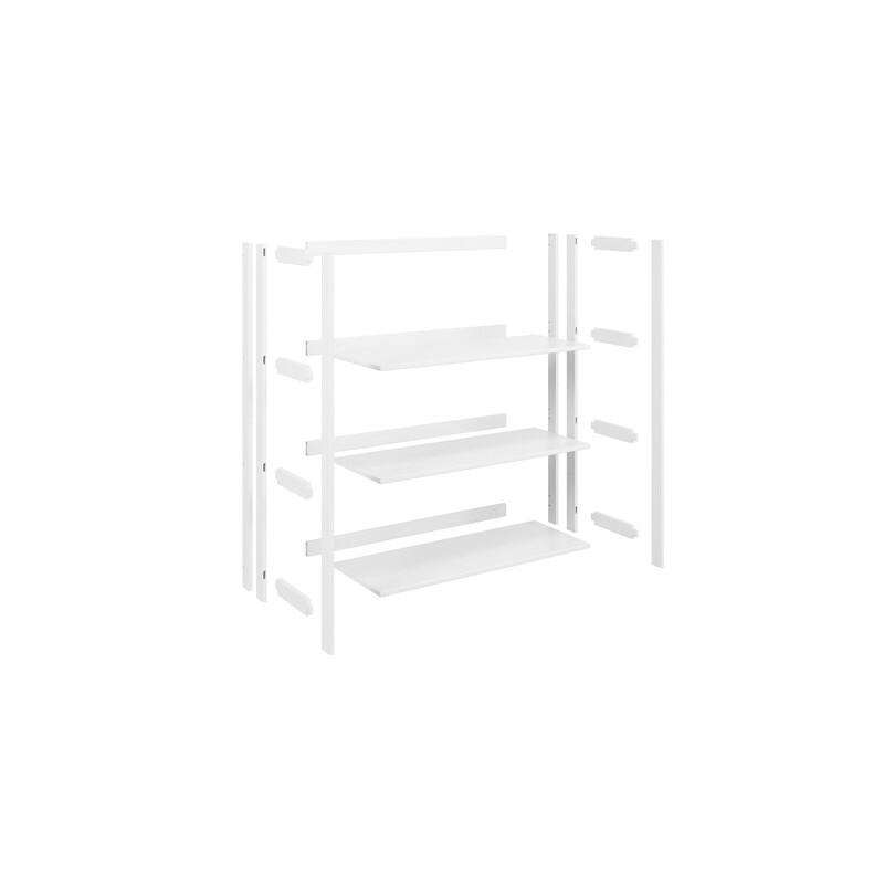Jela Solid Wood 3 Shelf Folding Bookcase - White