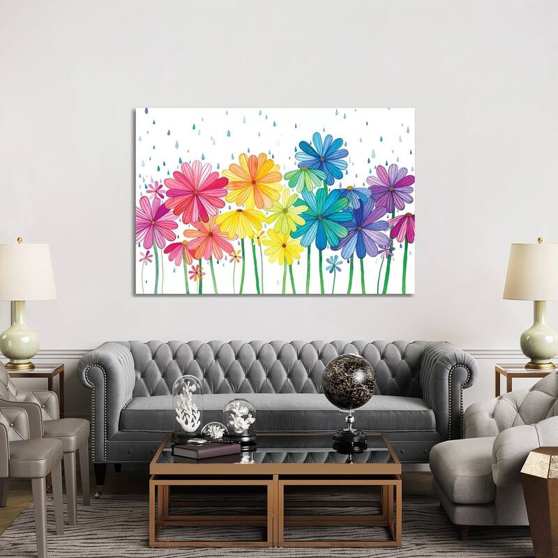 iCanvas "Rain Rainbow" by Ana Victoria Calderon Canvas Print