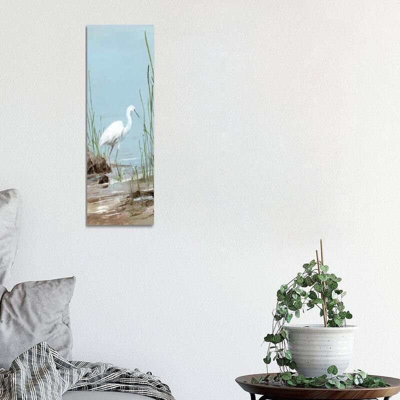 iCanvas "Island Egret I" by Sally Swatland Canvas Print - 36x12x1.5