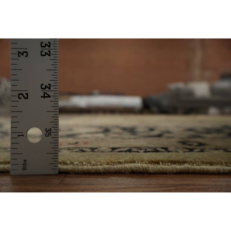 Hand Knotted Oriental 100% Wool Carpet Traditional Floral Yellow & Gold Ziegler Area Rug - 12' 4'' X 9' 0''