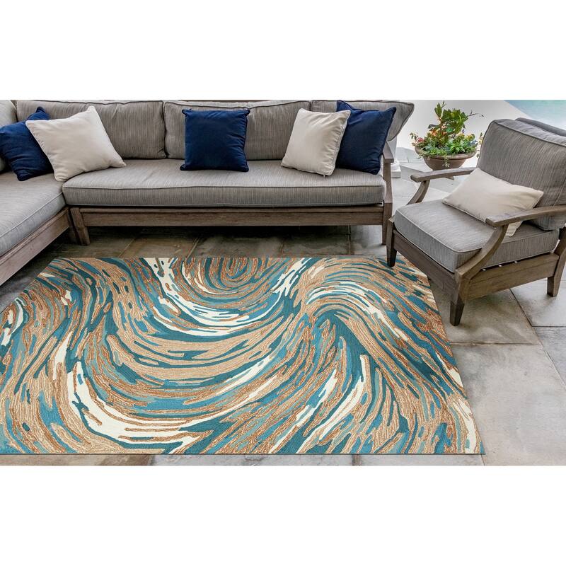 Liora Manne Capri Big Wave Indoor/Outdoor Area Rug