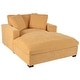preview thumbnail 28 of 31, Classic Oversized Chaise Lounge Chair in Soft Cream Fabric with Sturdy Solid Wood Legs, 53.5'' x 70.9'' for Maximum Comfort