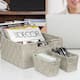 Storage Box Woven Basket Bin Container Tote Cube Organizer Set Stackable Shelf Organizer Built-in Carry Handles (9-Piece)