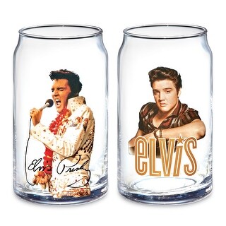 Elvis Presley 16 oz. Glasses - Set of 2 - 3 x 5.25 x 3