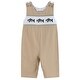 preview thumbnail 1 of 2, Brown Big Mouth Bass Smocked Overalls