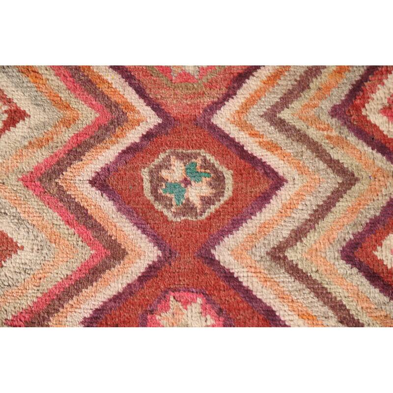 All-Over Shiraz Persian Vintage Area Rug Handmade Wool Carpet - 4'6"x 6'4"