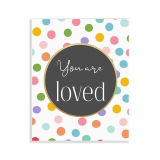 Stupell You Are Loved Polka Dots Wall Plaque Art Design By Christine ...