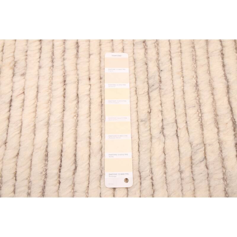 ECARPETGALLERY Hand-knotted Looma Cream Wool Rug - 8'1 x 10'0