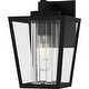 preview thumbnail 5 of 3, Matte Black Outdoor Wall Lantern from the Jett Collection
